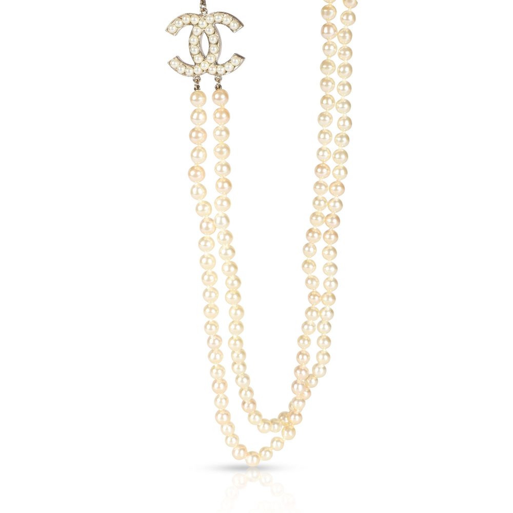 Chanel A12 P Simulated Pearl Necklace